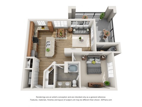 bedroom floor plan an open concept layout with a lot of natural light at Terracina, Broomfield, Colorado